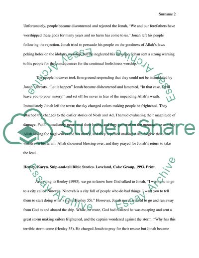 Jonahs Story in Bible and Quran