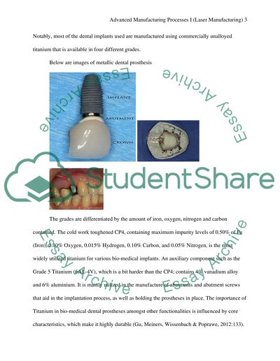 Advanced Manufacturing Processes I( Laser Manufacturing )
