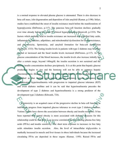 Metabolic Changes in Type-2 Diabetes Mellitus