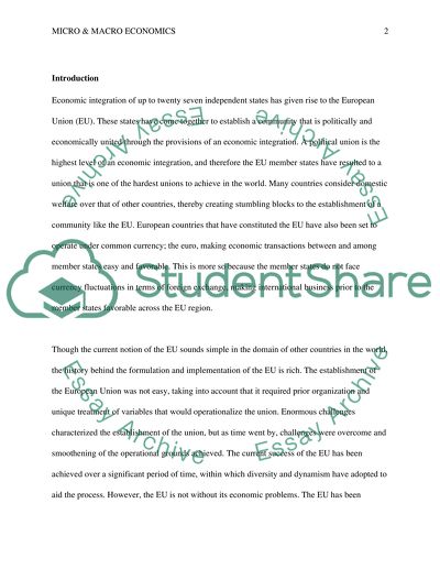 EU crises from microeconomic point of view and future of EU