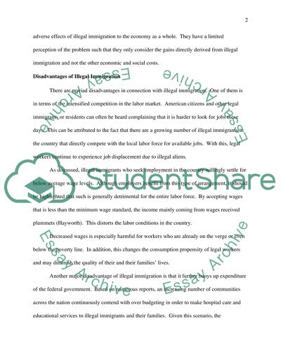 Immigration(advantages or problems)