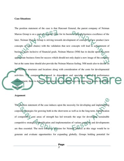 Neiman Marcus Case Analysis