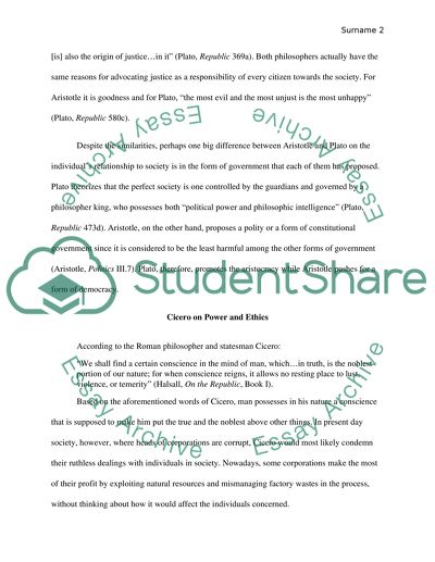 Plato and Aristotle on the Individuals Relationship to Society