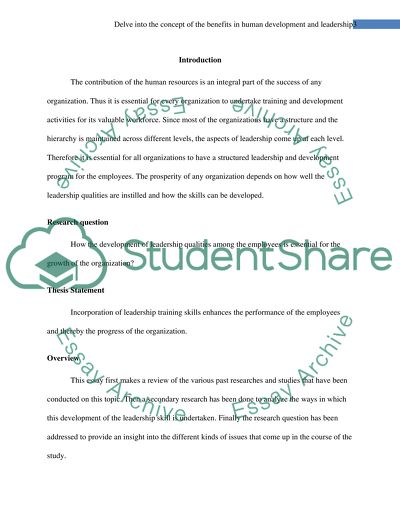 Incorporation of Leadership Training Skills