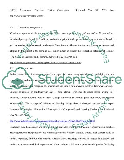 Introducing Computers into the Learning Environment