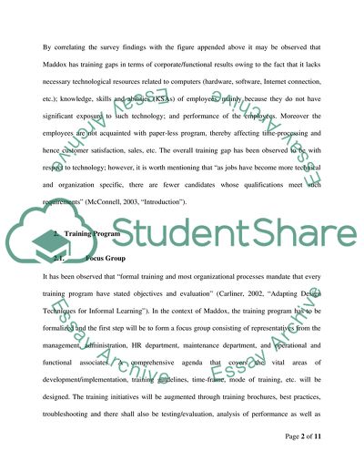 Training & Development at Maddox