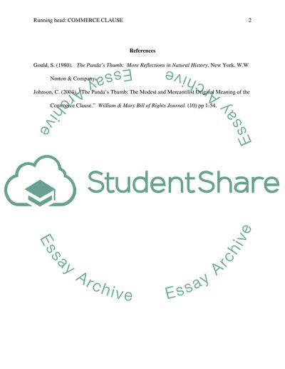 Original need for the Commerce Clause