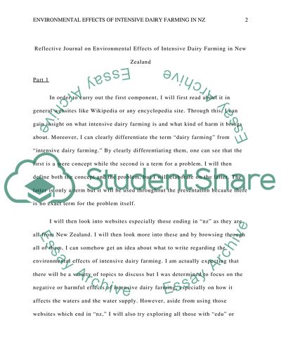Environmental effects of intensive dairy farming (esp impacts on water) in NZ