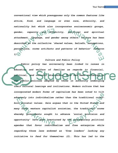 Culture and Public Policy