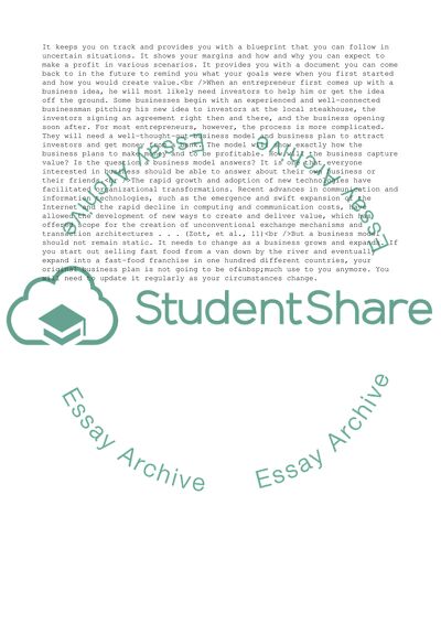 The Importance of a Business Model