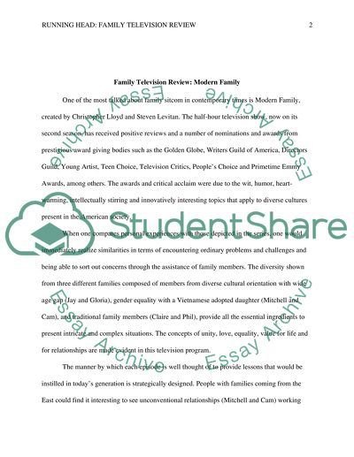 Family Television Sitcom: Modern Family