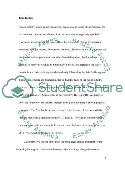 Will guests consider service quality as well while they are gambling in hotels casino