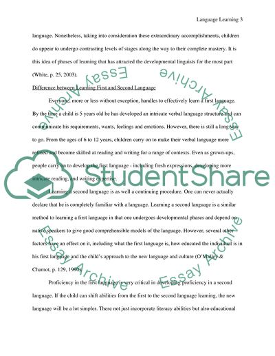 What are the psychological and developmental differences between learning a first and second language