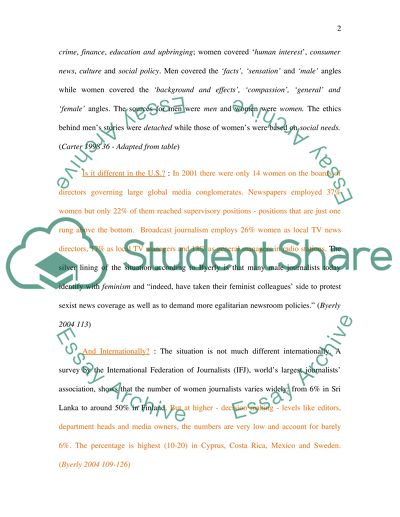 Employment of Women in Media Industry