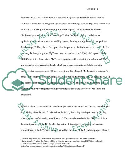 FANTI against MyTunes Case