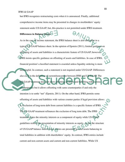 Income Statements of International Financial Reporting Standards