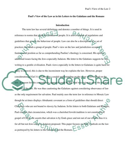 Pauls View on the Law and Jurisdiction