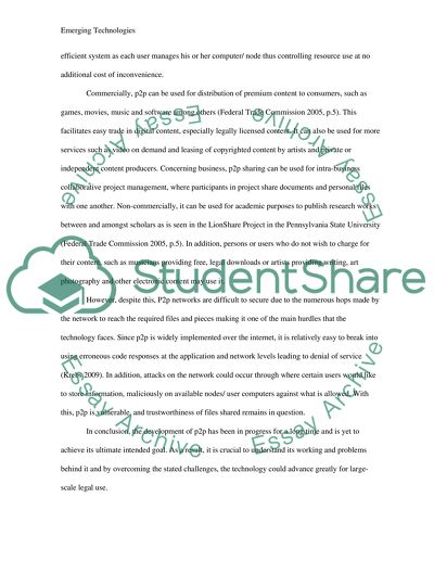 Emerging Technologies: Peer-to-peer and Cloud Computing