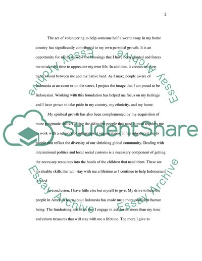 My Passion for the People of Indonesia