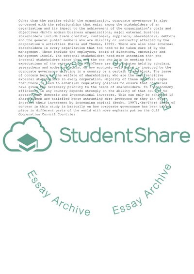 An analysis of corporate governance in the GCC countries and the impact of sharia law on it