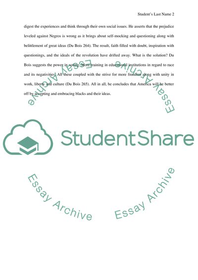 The Souls of Black Folk by Du Bois