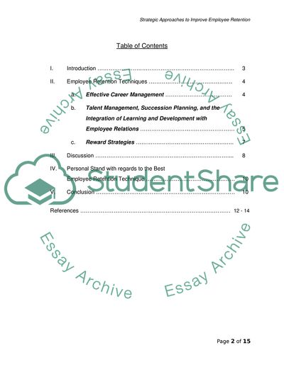 Retention of Employees through Career Management, Talent Management, and Succession Planning