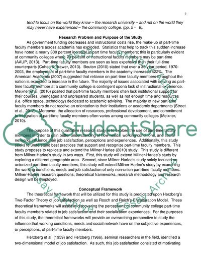 Perceptions of Part-Time Faculty at Community Colleges