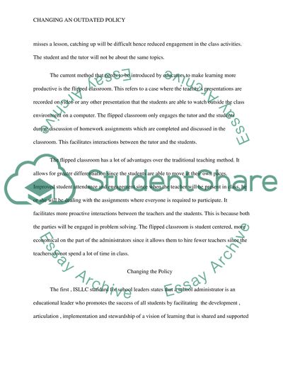 Changing an Outdated Policy