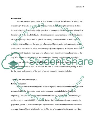 Poverty and Inequality Reduction in India