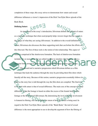 Analyzing the Cinematic Element of Suture in the Dick Van Dyke Show Episode of the Bank Book