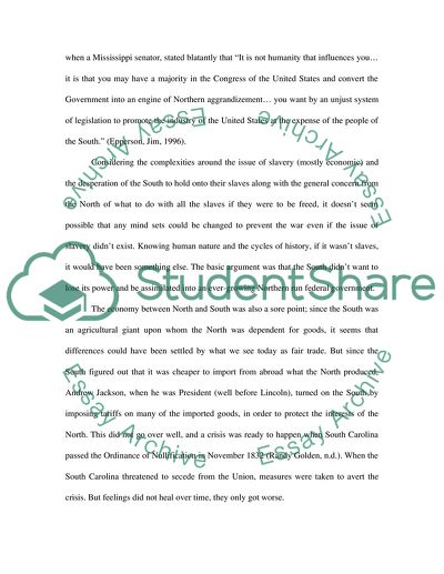 Could Have the American Civil War Been Avoided