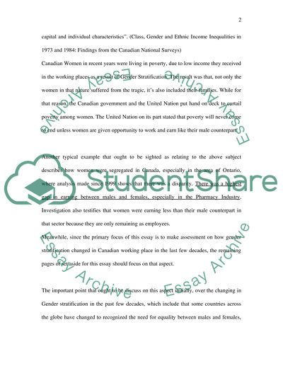 Gender Stratificaiton in the Workplace