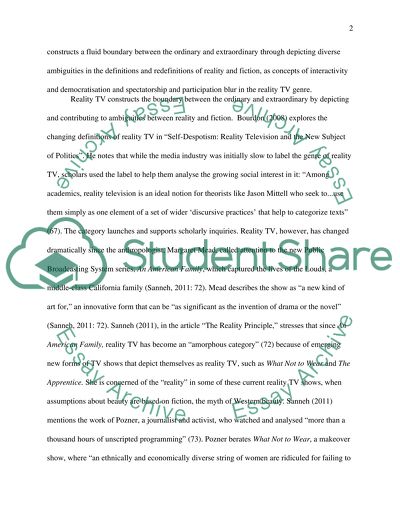 Fluid Boundaries in Reality TV