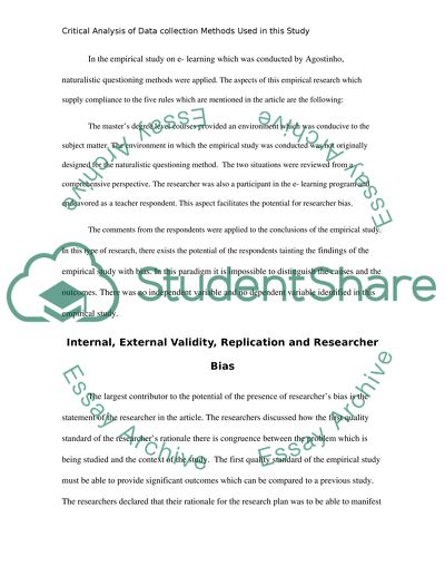 Naturalistic Inquiry in E-Learning