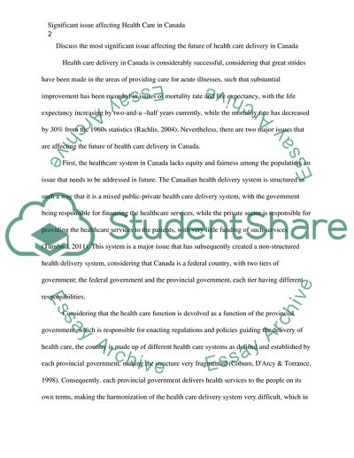 The Future of Health Care Delivery in Canada