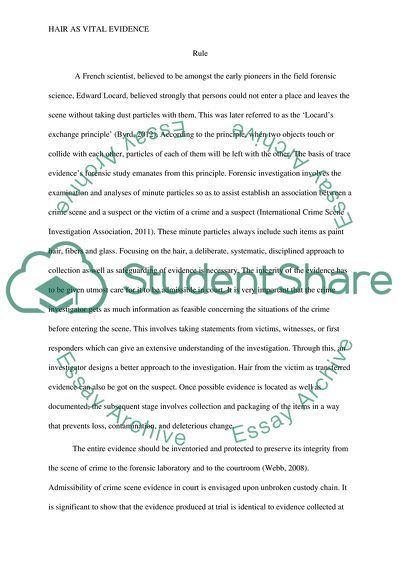 Hair as Vital Evidence