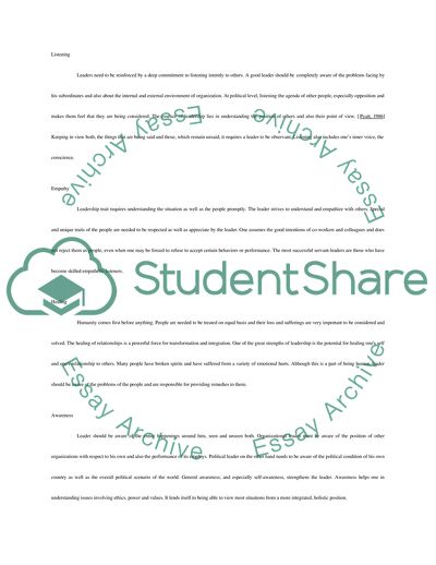 What makes a good leader