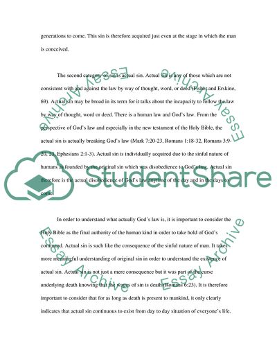 The Concepts of Sin and Salvation