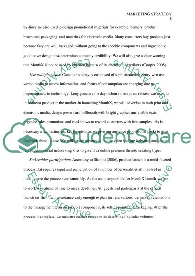 Marketing strategies for a product launch (canada)