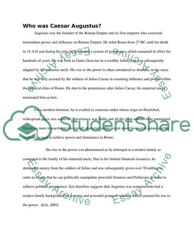 Who Really Was Caesar Augustus