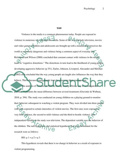 Violence in the media as a common phenomenon today