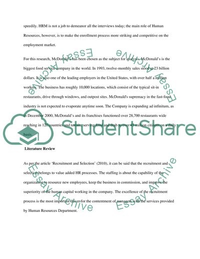 How Good Recruitment Practises Help the Organisation In Achieving a Competitive Advantage