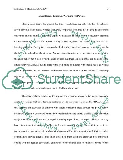 Special Needs Education