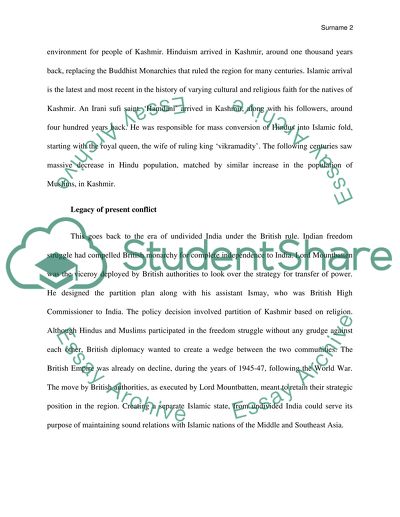 Kashmir: Point of Conflict between India and Pakistan