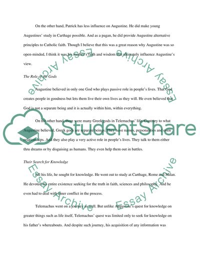 St. Augustine and Telemachus in Homers Odyssey