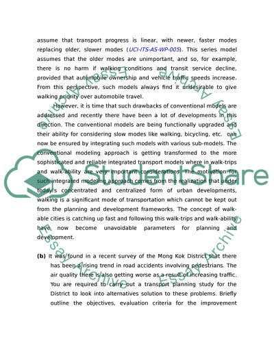 Project Appraisal in Transportation