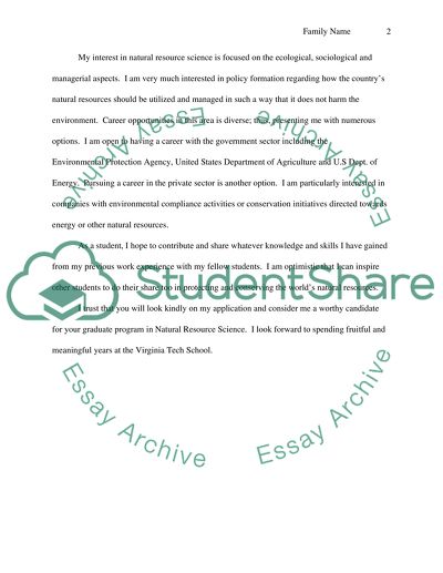 The Graduate Program in Natural Resources Science