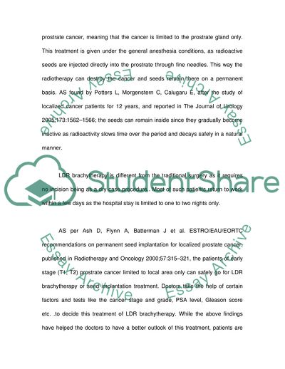 Quality Assurance in Prostate Brachytherapy Treatment