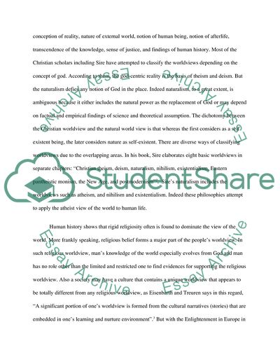 Christian Worldview in Comparsion with a Naturalist Worldview