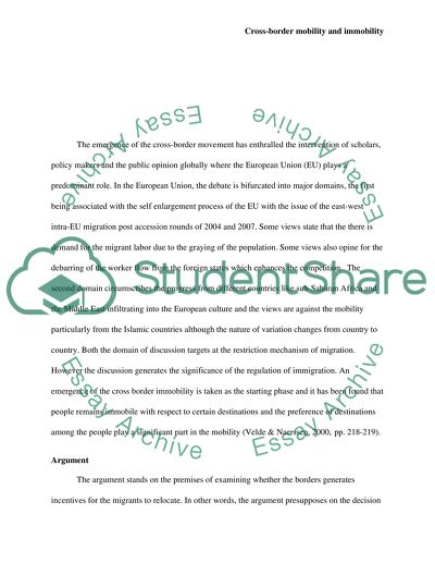 Cross-border Mobility and Immobility
